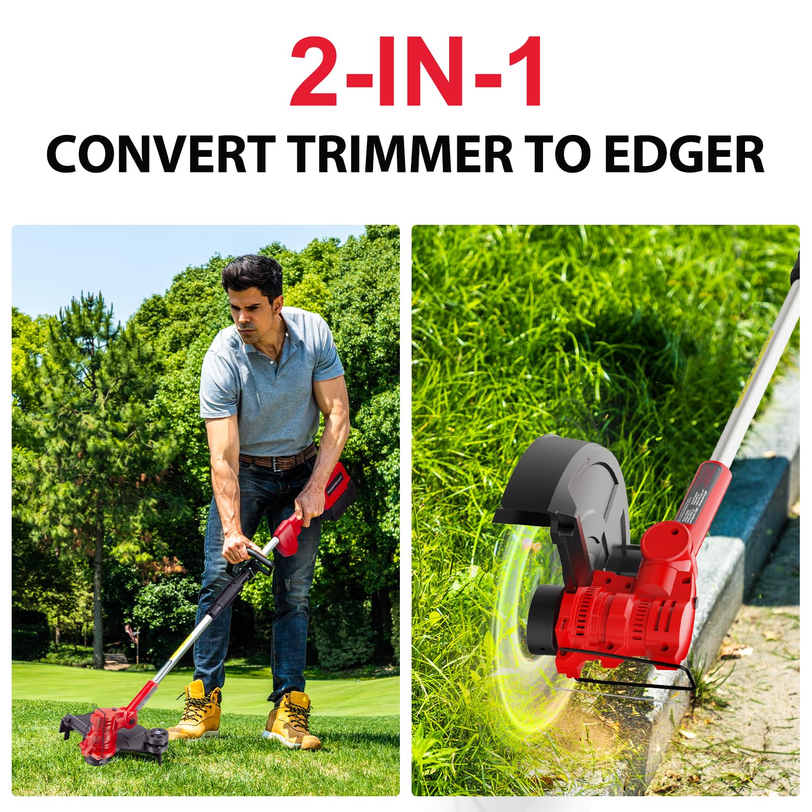 Cordless edger with battery best sale and charger