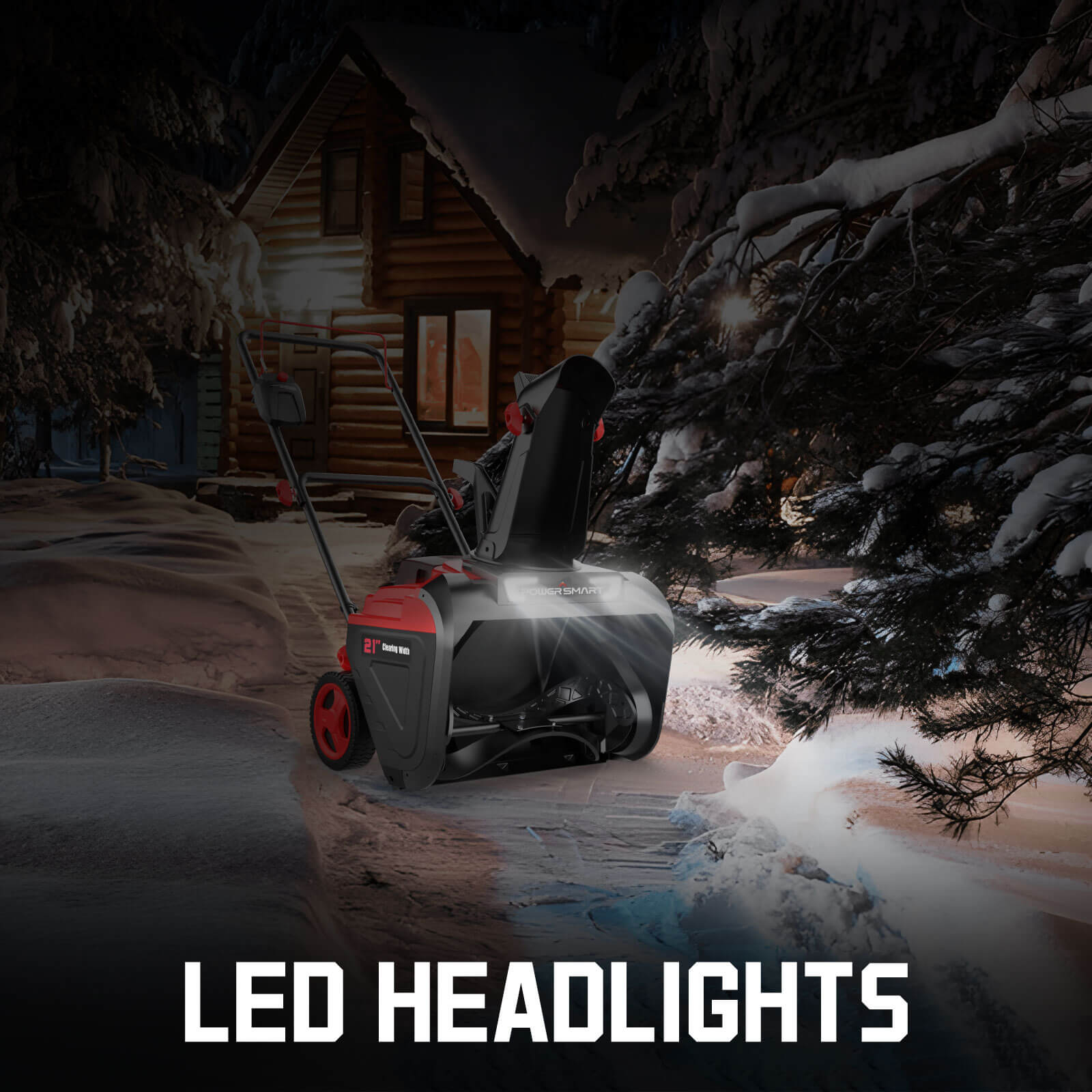 40V 21'' Single Stage Push Cordless Snow Blower w/ Battery & Charger HB2421A