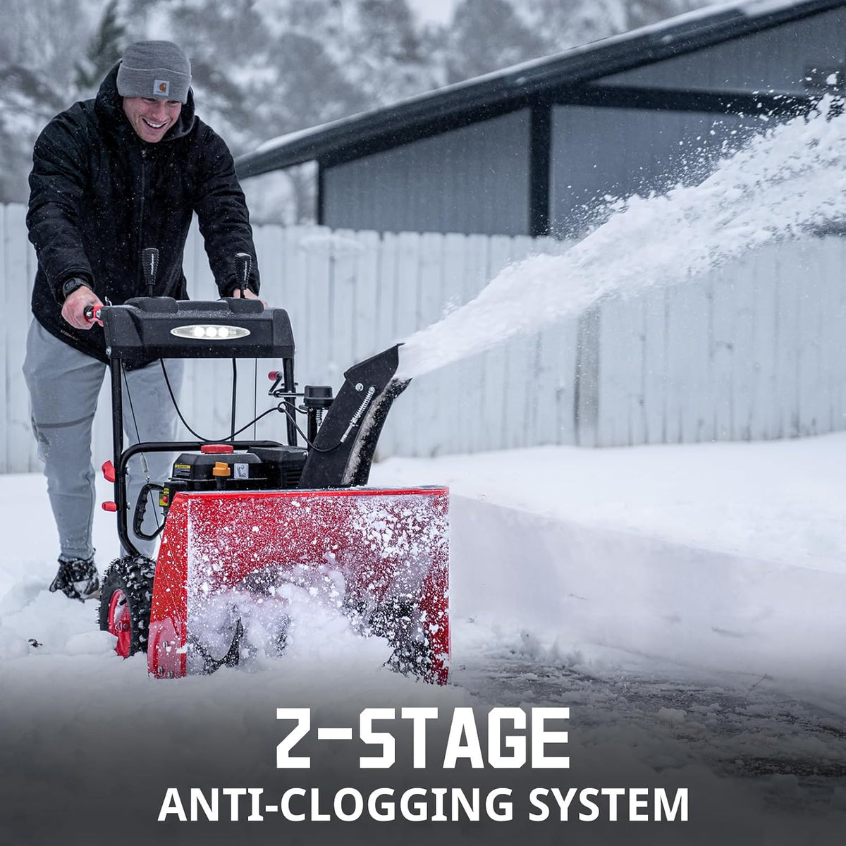 26'' 252cc Two Stage Self-Propelled Gas Snow Blower w/ Electric Start