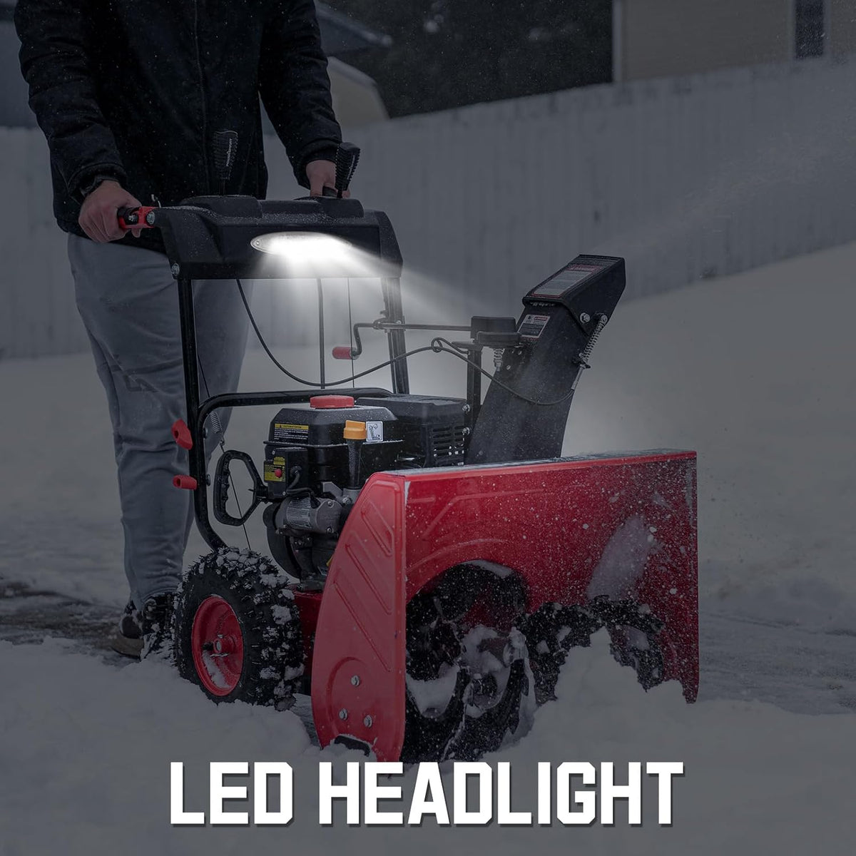 26'' 252cc Two Stage Self-Propelled Gas Snow Blower w/ Electric Start