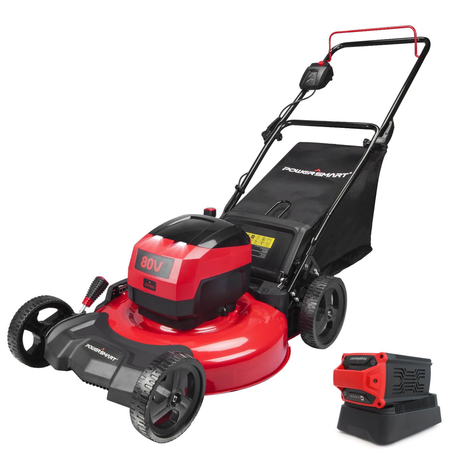 80V 21 Cordless Push Lawn Mower Red DB2821 PowerSmart USA