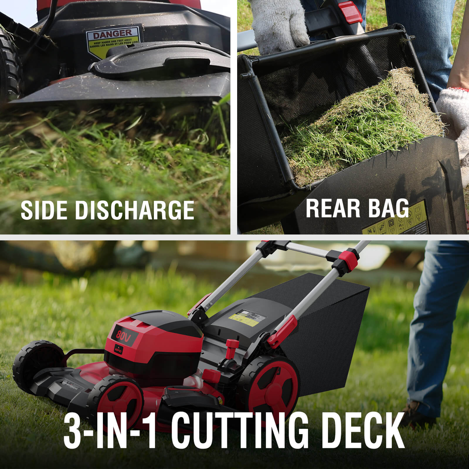 80V 21" Cordless Self-propelled Lawn Mower w/ Two 6Ah Battery & Charger PS76821SRB+DB2108