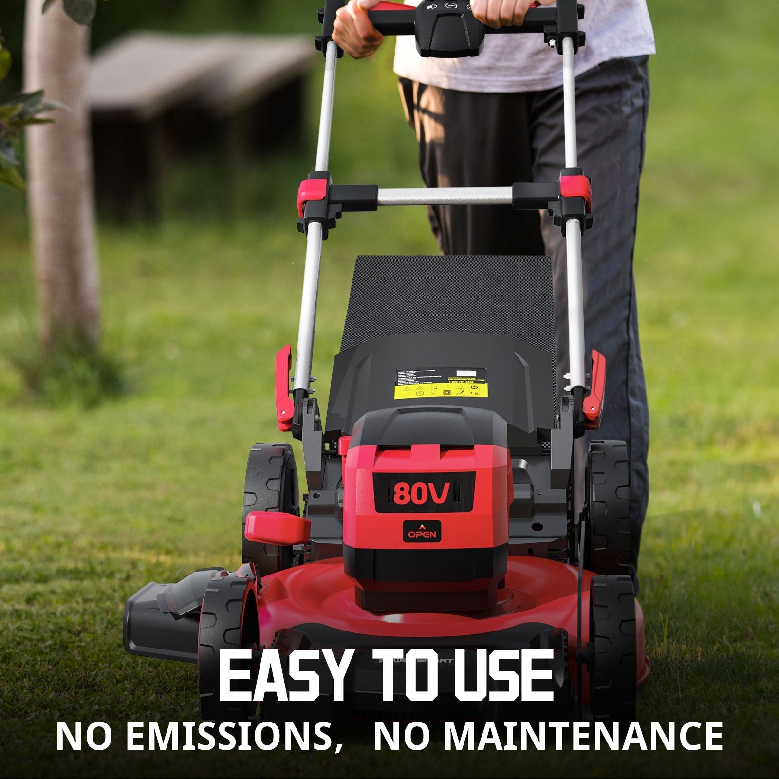 80V 21" Cordless Self-propelled Lawn Mower w/ Two 6Ah Battery & Charger PS76821SRB+DB2108