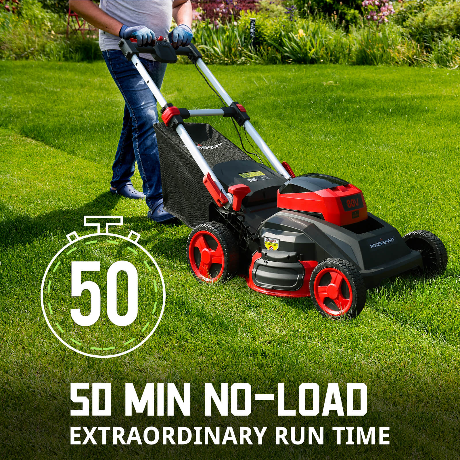 80V 26" Brushless Cordless Self-propelled Lawn Mower Red