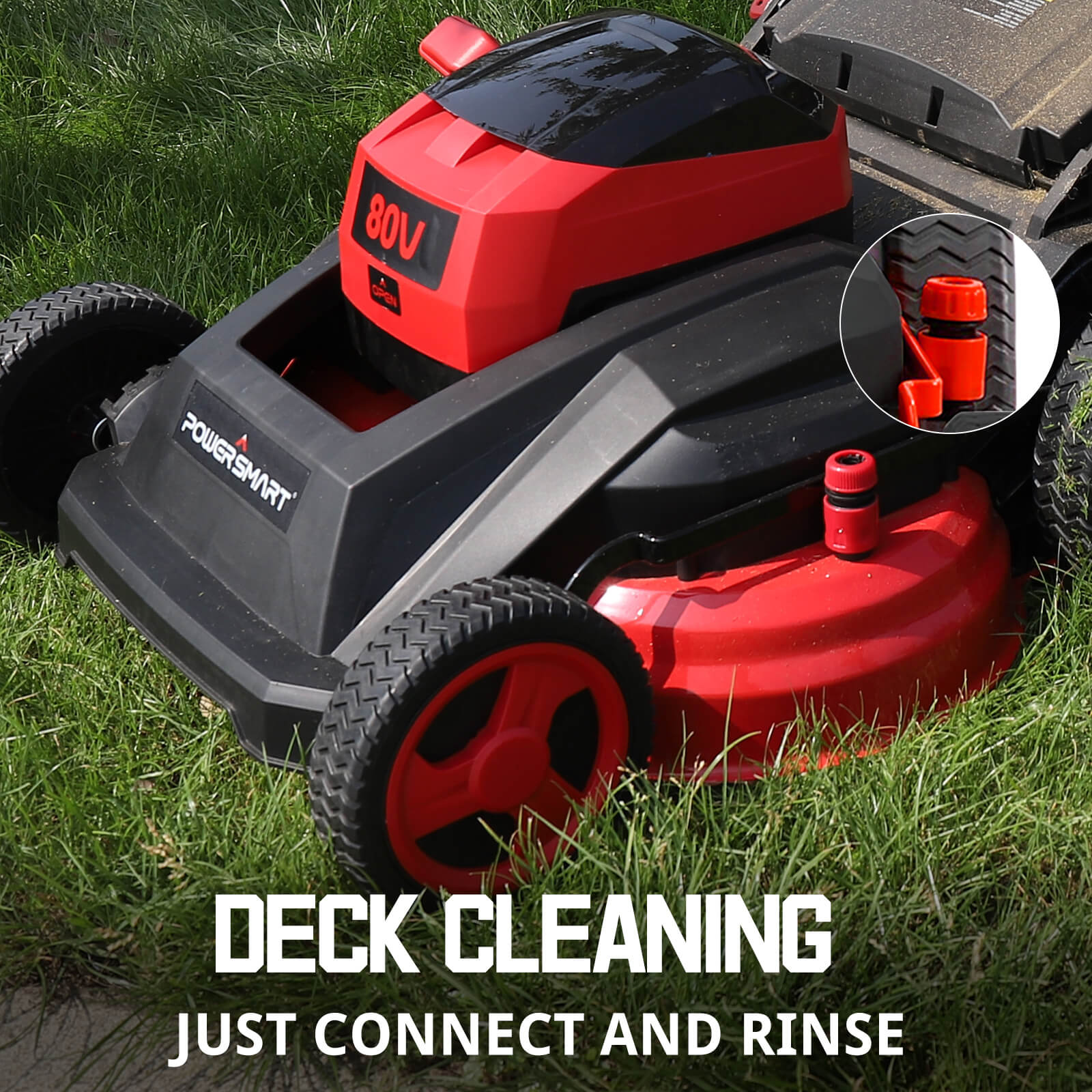80V 26" Brushless Cordless Self-propelled Lawn Mower Red