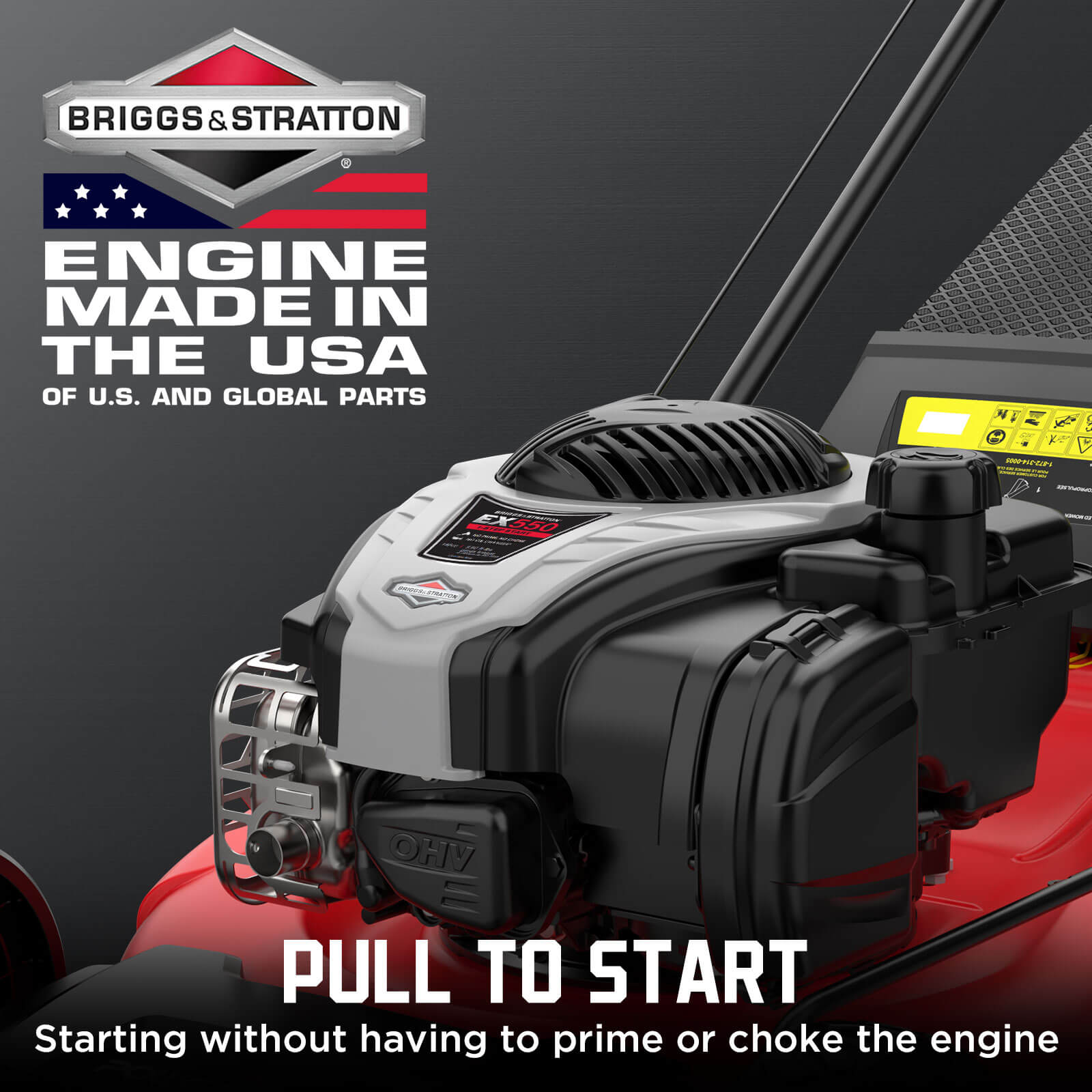 21" 140cc Gas Push Lawn Mower w/ Briggs ＆ Stratton 550EX Engine B8721P