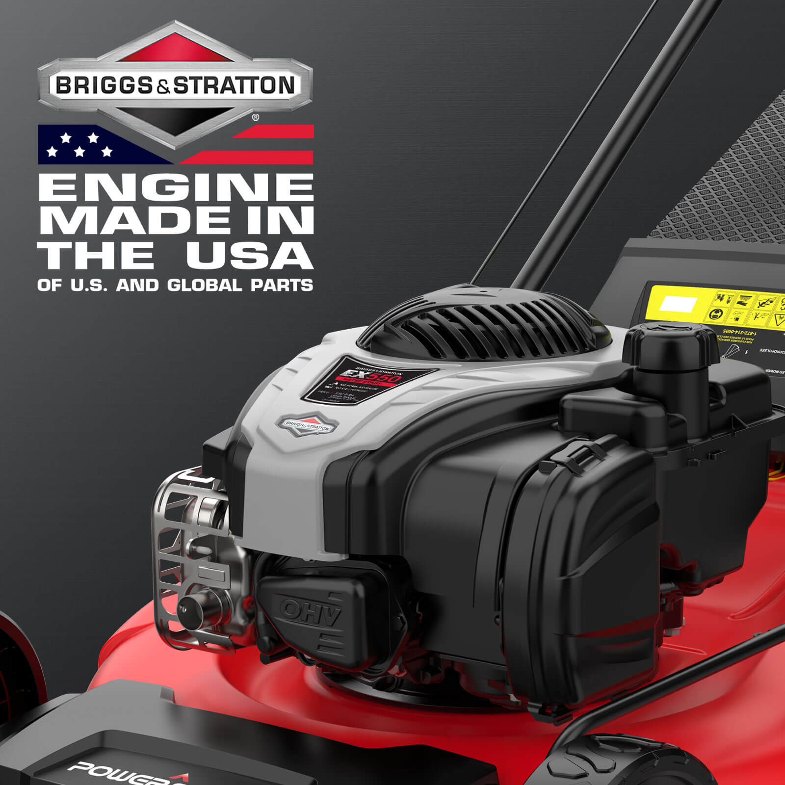 21 " 140cc Gas Self-Propelled Lawn Mower With Briggs & Stratton EX550 Engine B8721S2