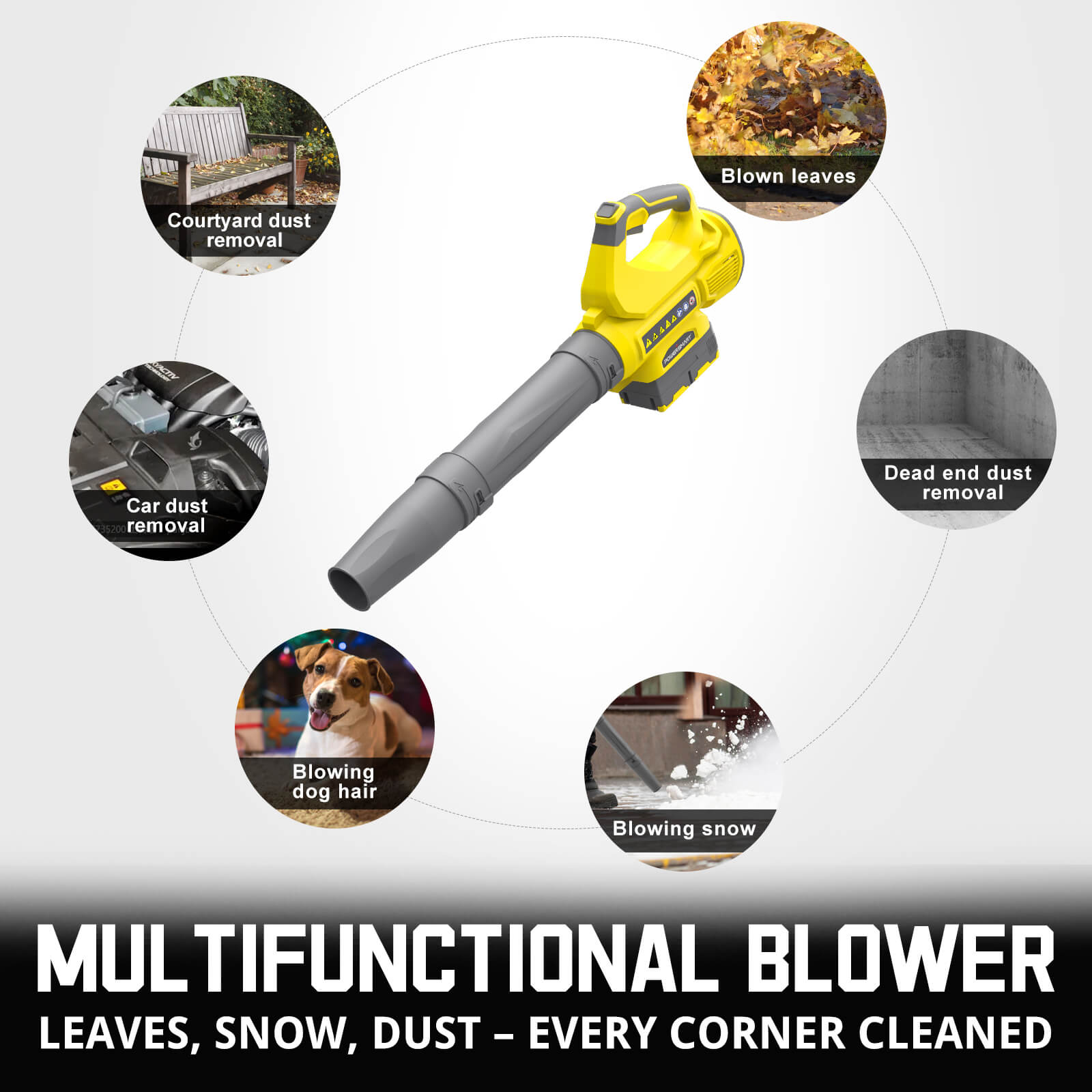 450CFM Cordless Leaf Blower w/ 40V 4.0Ah Battery and Charger PS76220A