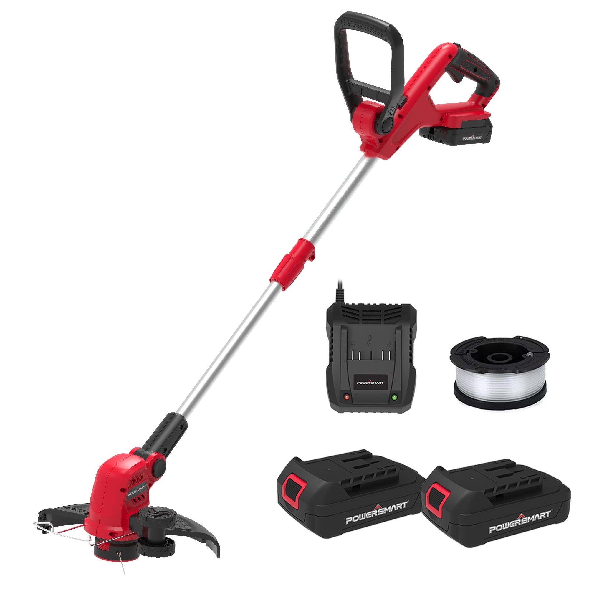 PowerSmart 20V Cordless String Trimmer 12 Inch Weed Eater （Dual Battery） PowerSmart USA