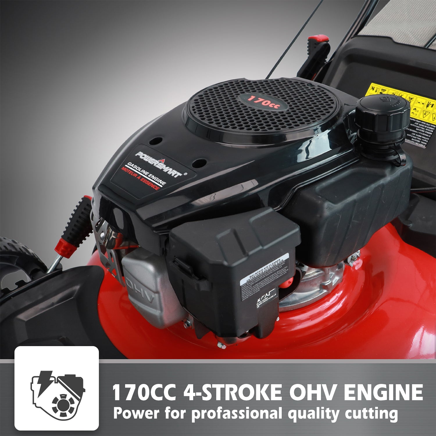 21'' 170cc Gas Self-propelled Lawn Mower Red DB2321SR