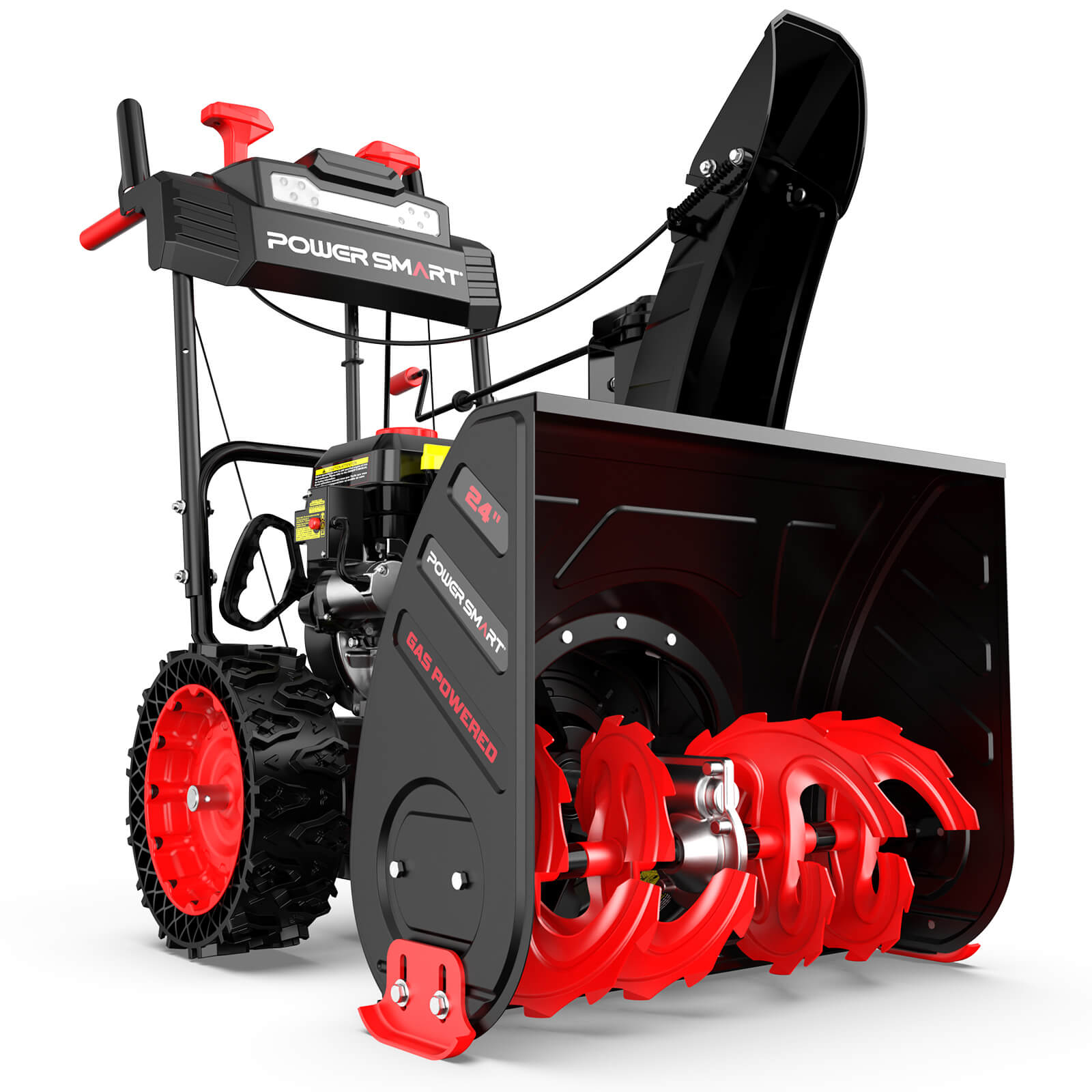 24'' 212cc Heavy-Duty Two Stage Self-Propelled Gas Snow Blower w/ Elec