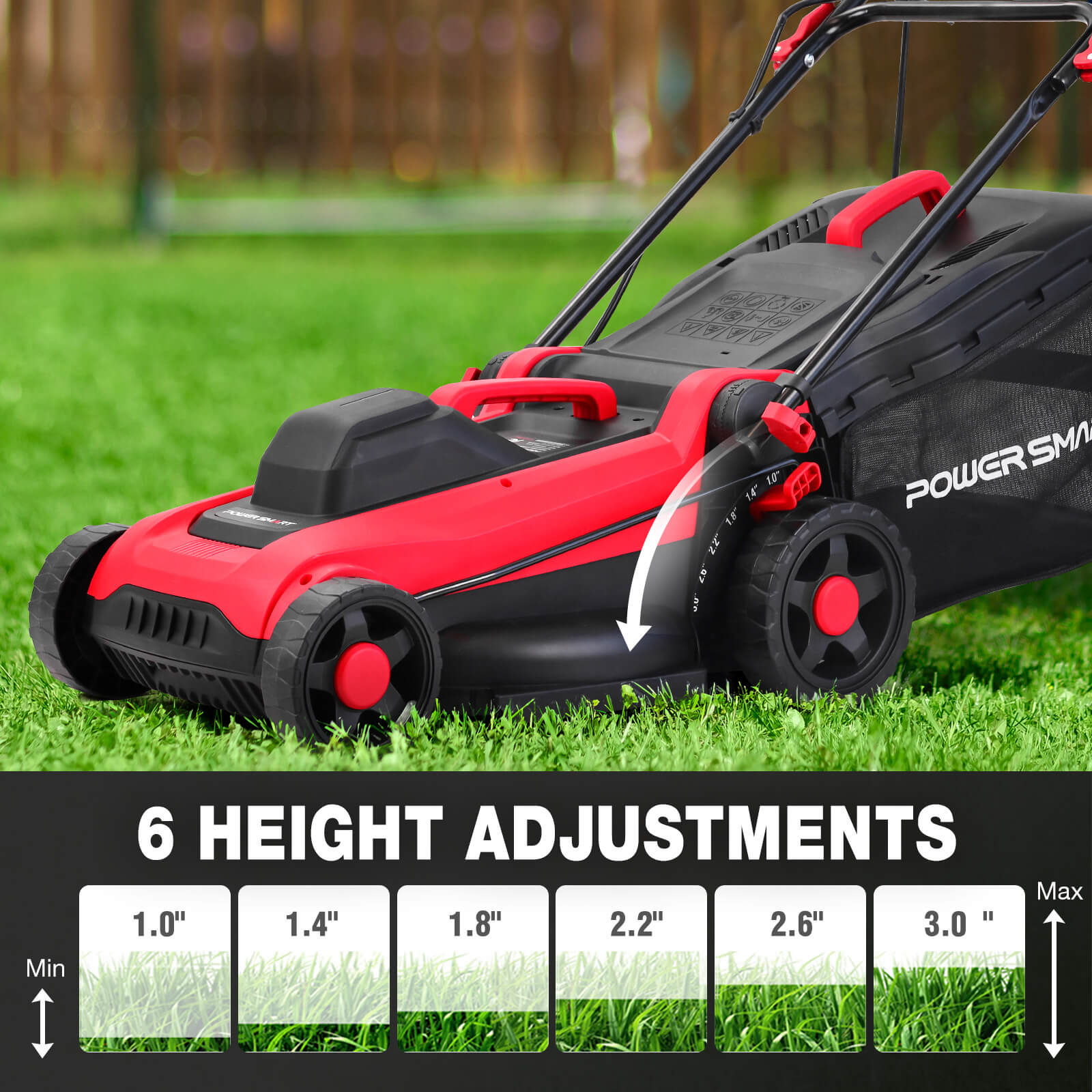 PowerSmart Electric Corded Push Lawn Mower - Thumbnail 2