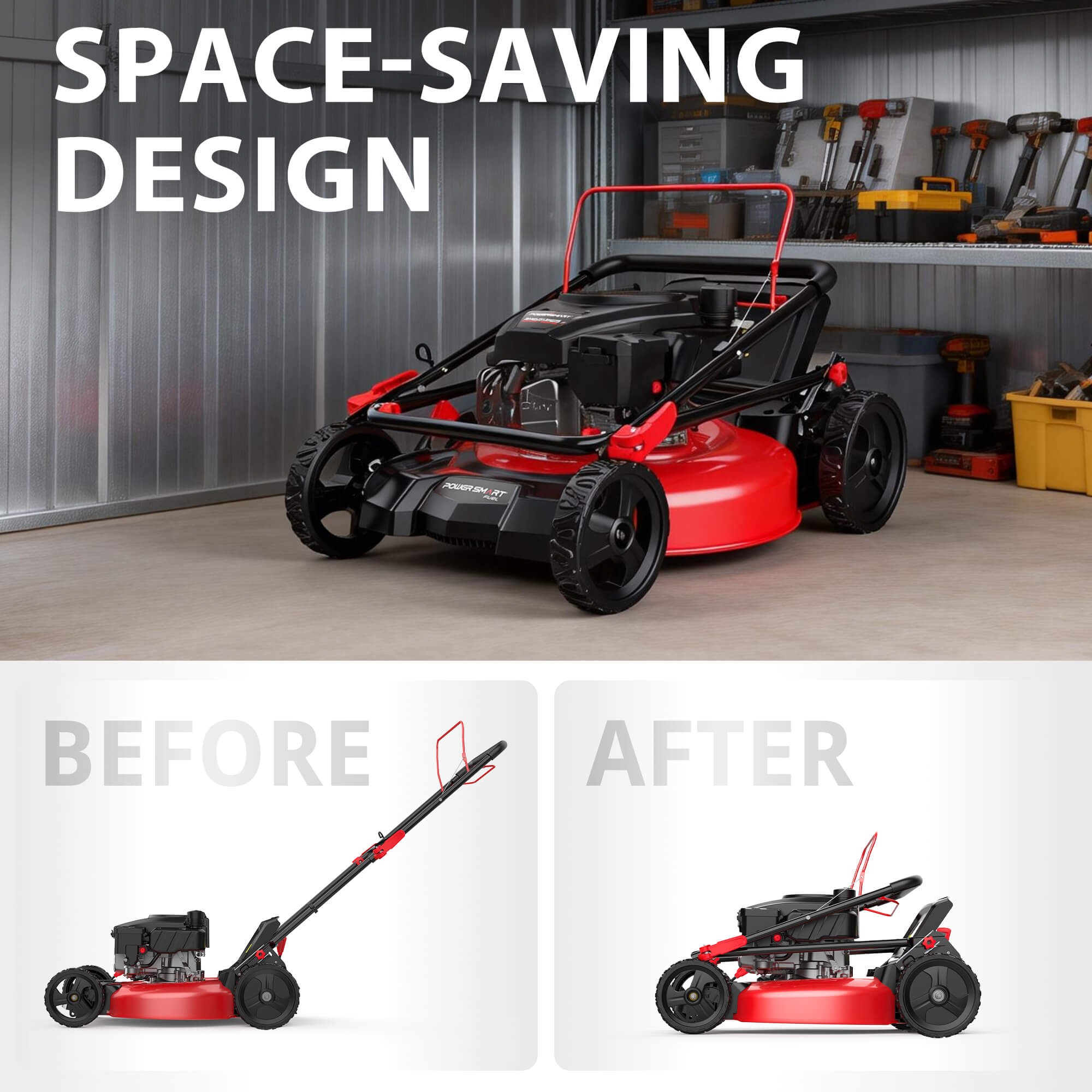 21 " 170cc Gas Self-Propelled 3-in-1 Lawn Mower DB8621S