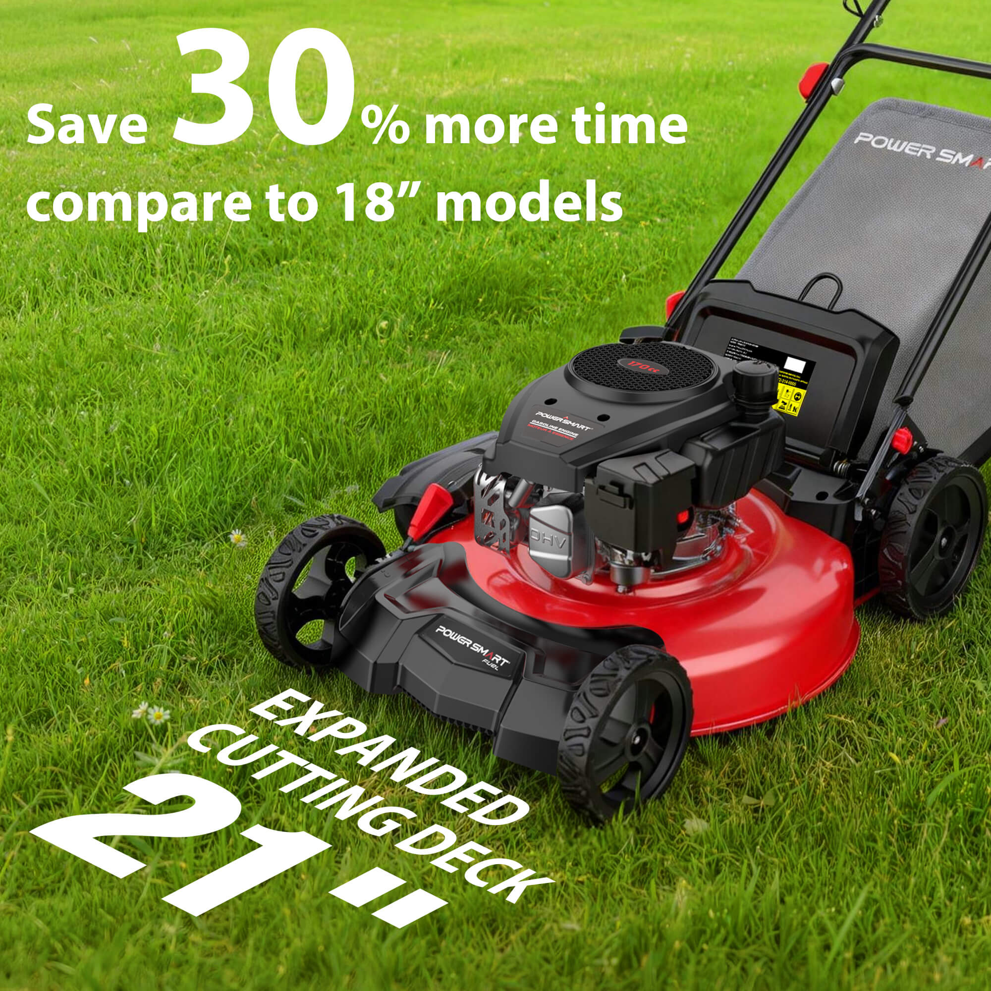 21 " 170cc Gas Self-Propelled 3-in-1 Lawn Mower DB8621S