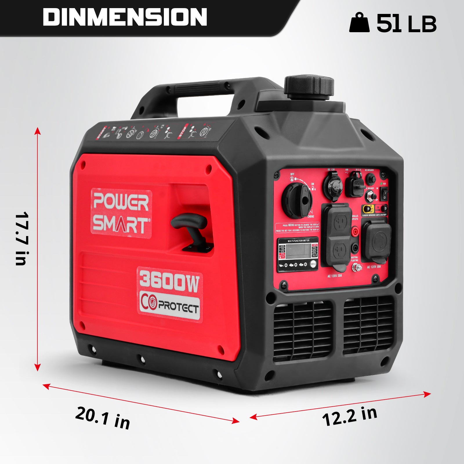 3600W Inverter Gas Generator DL5035C-M