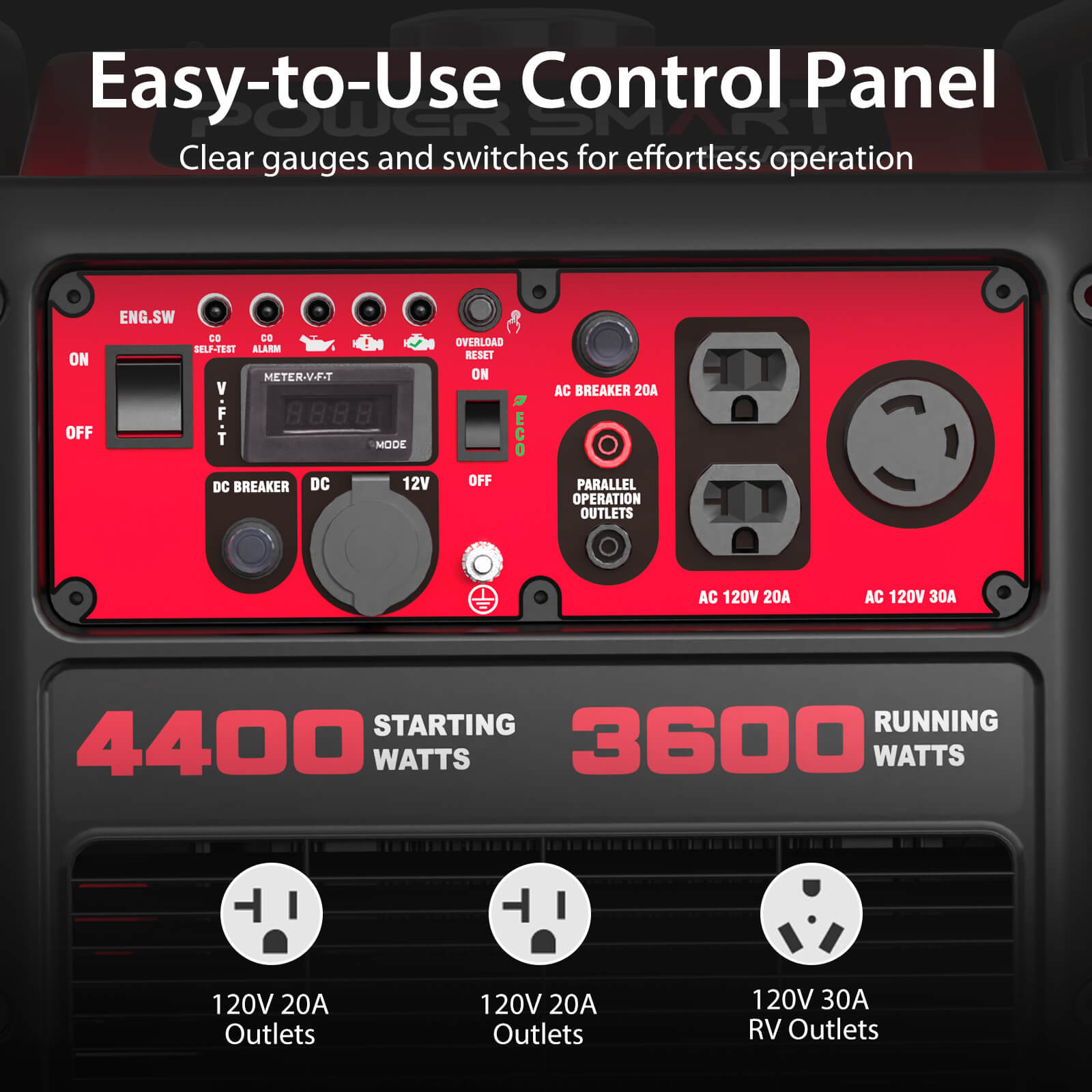 Preorder: 4400W Open Frame Inverter Generator w/ CO Alert DL5040C - Ships 3/10