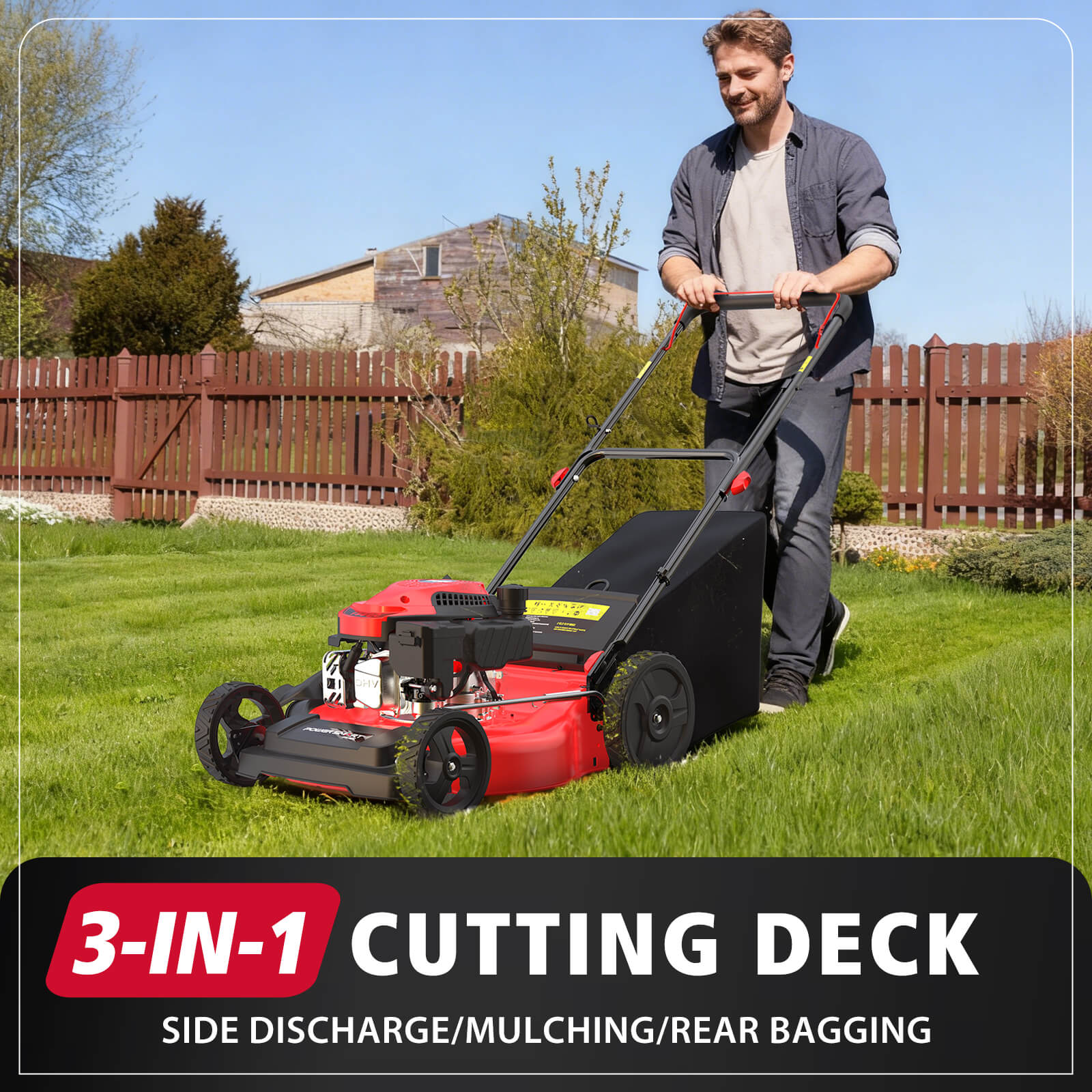 21" 144cc Gas Push Lawn Mower DV8621P2