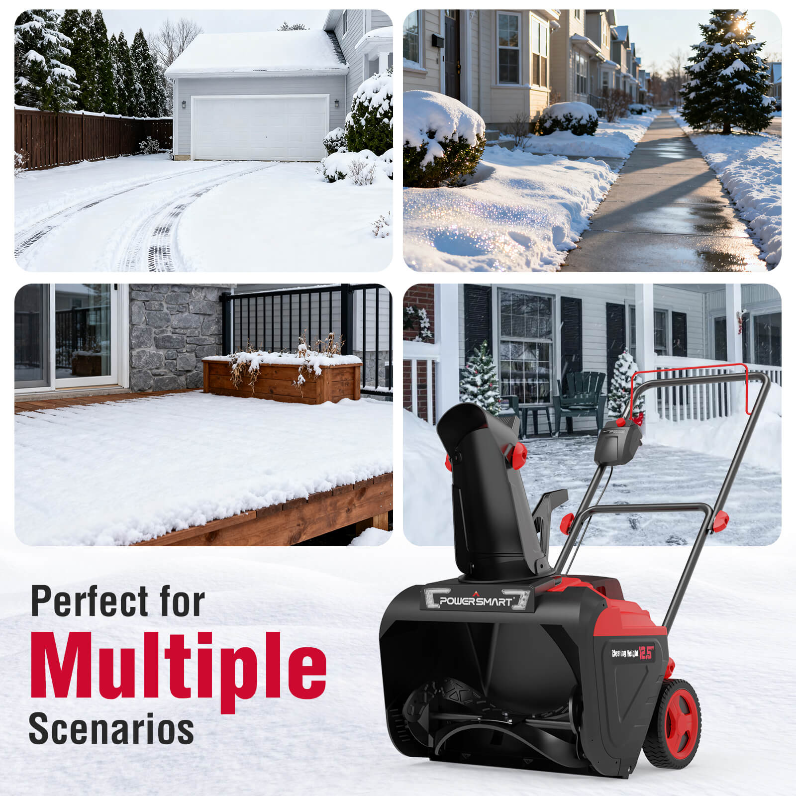 40V 21'' Single Stage Push Cordless Snow Blower w/ Battery & Charger HB2421A