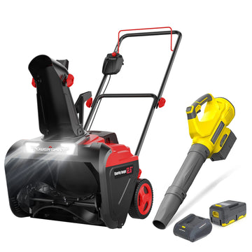 40V 21'' Single Stage  Cordless Snow Blower + Leaf Blower Combo Kit HB2421+PS76220A