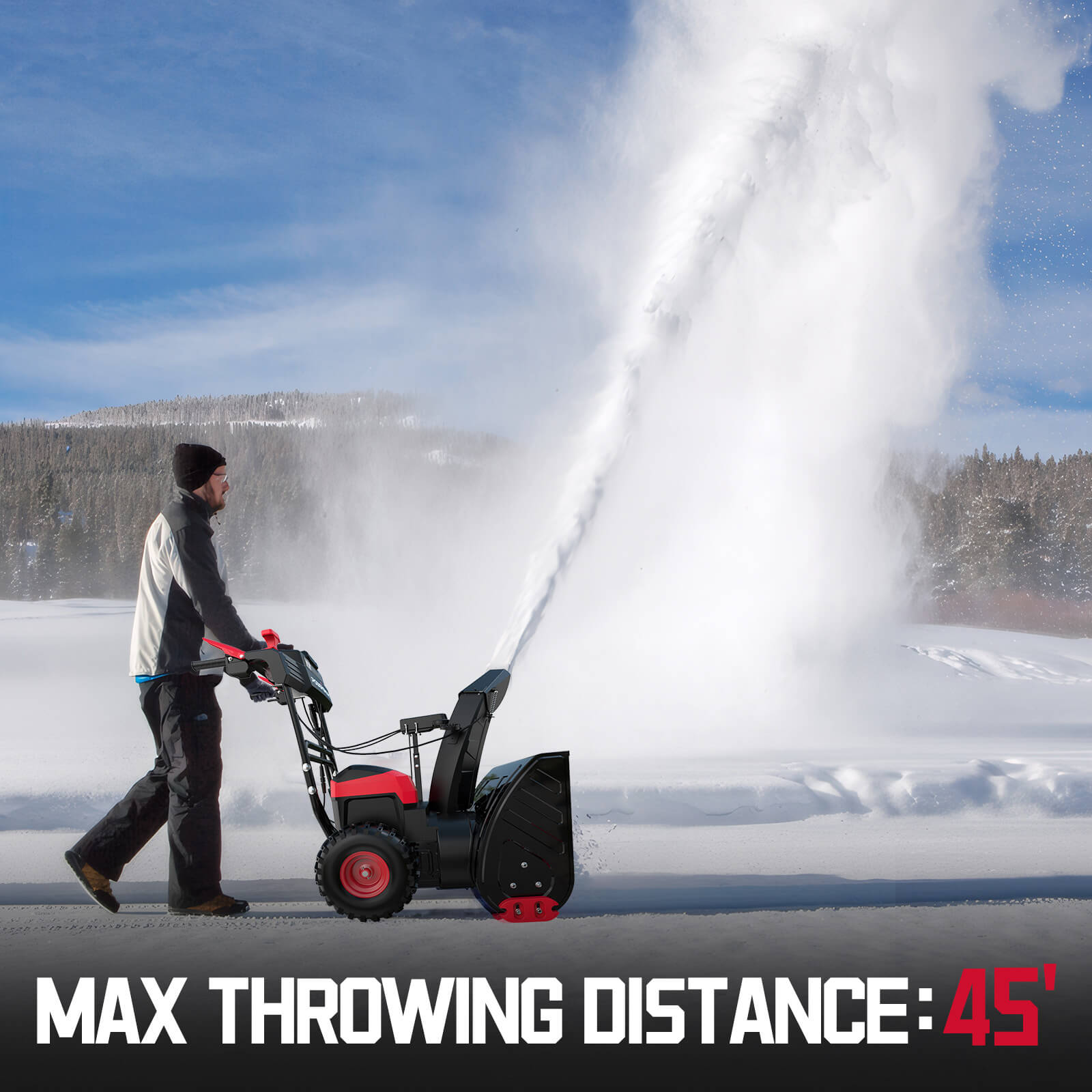 80V 24'' Two Stage Self-propelled Cordless Snow Blower HB2805
