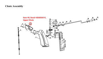 Snow Blower Parts - Chute Deflector, Stock #203050515