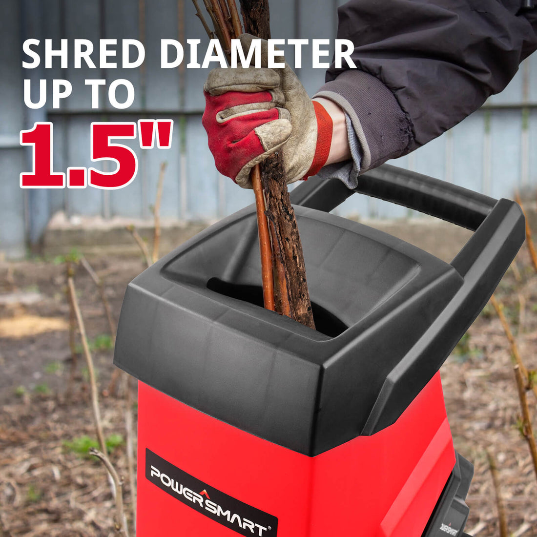 15Amp Electric Wood Chipper Leaf Mulcher w/ Collection Bin PS12A ...