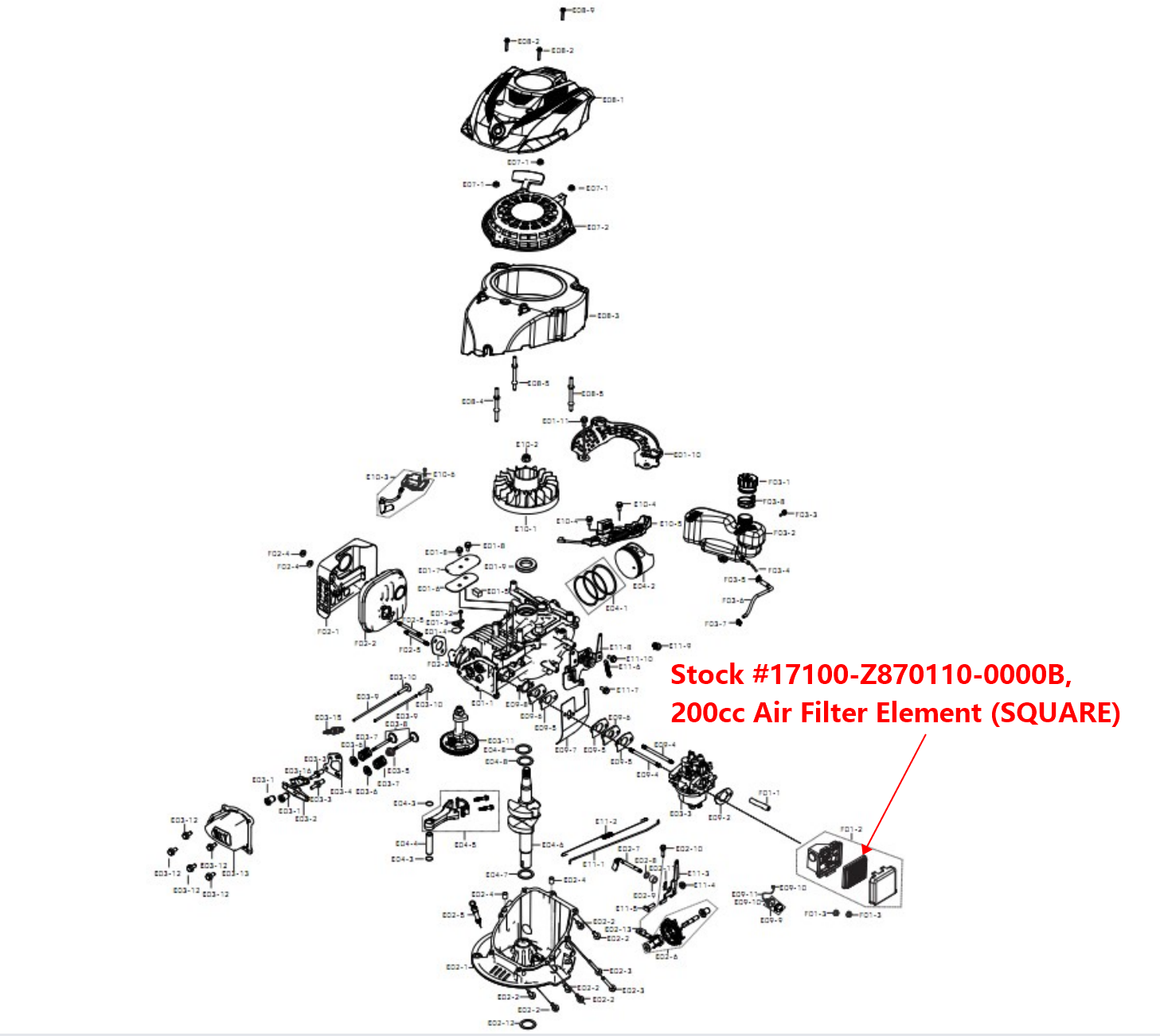 Powersmart lawn mower air filter hotsell