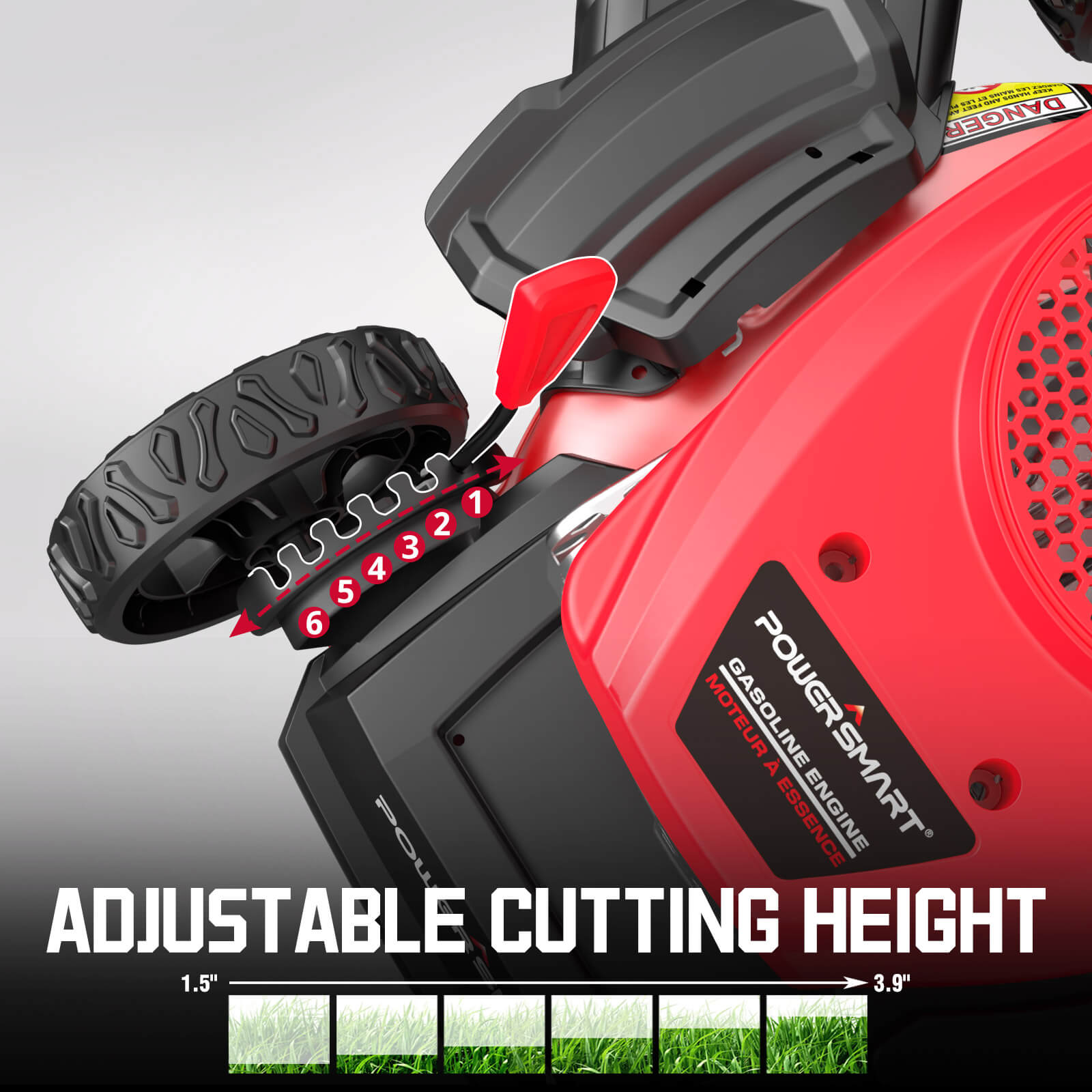 17" 144cc Gas Push 3-in-1 Lawn Mower DV8618P-M