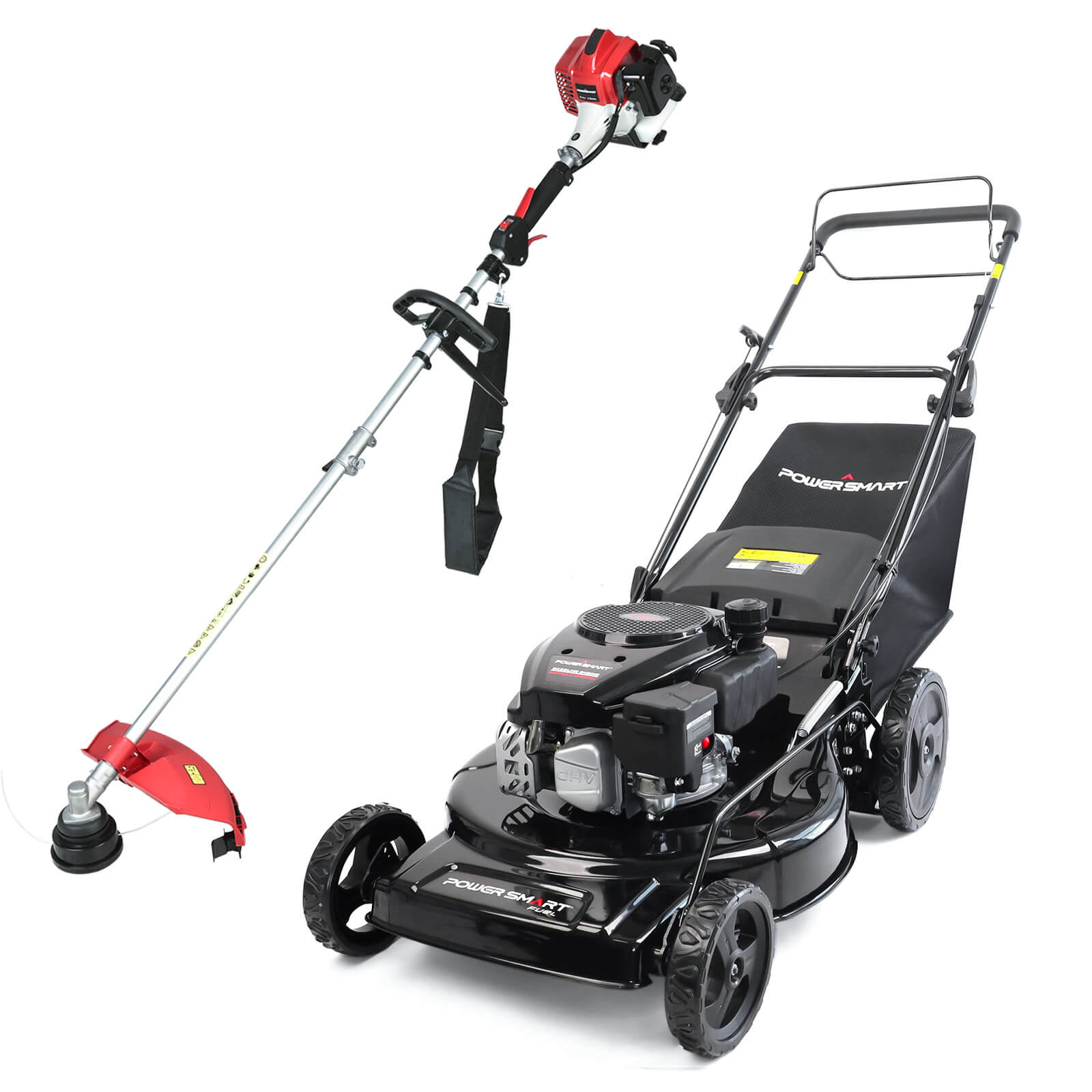 22" 170cc Gas Self-Propelled 3-in-1 Lawn Mower & String Trimmer Combo Kit V8622S+PS4532