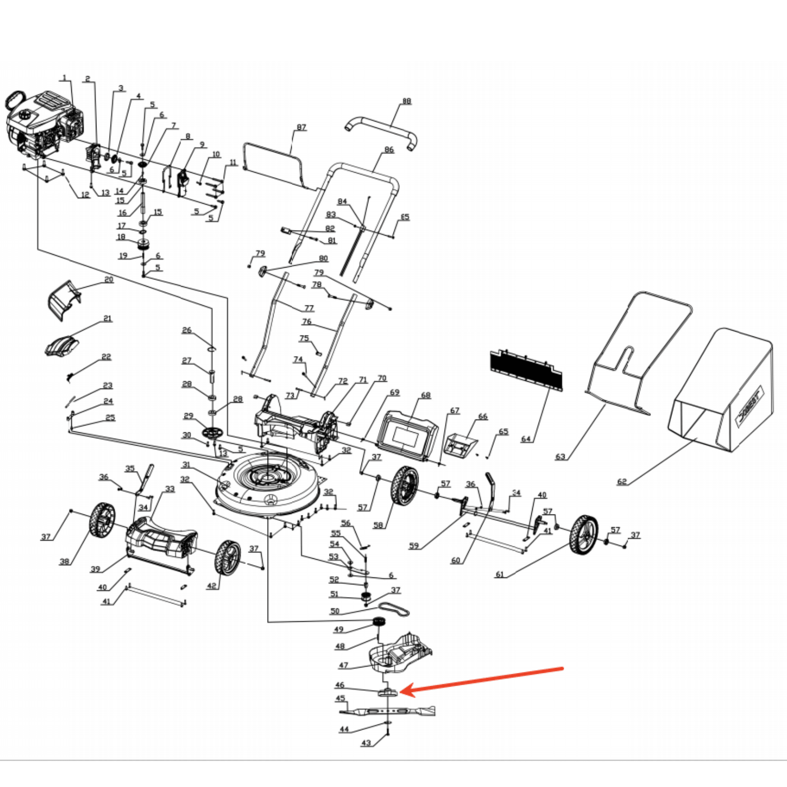 Lawn Mower Parts - Blade Connector, Stock #: 303181407