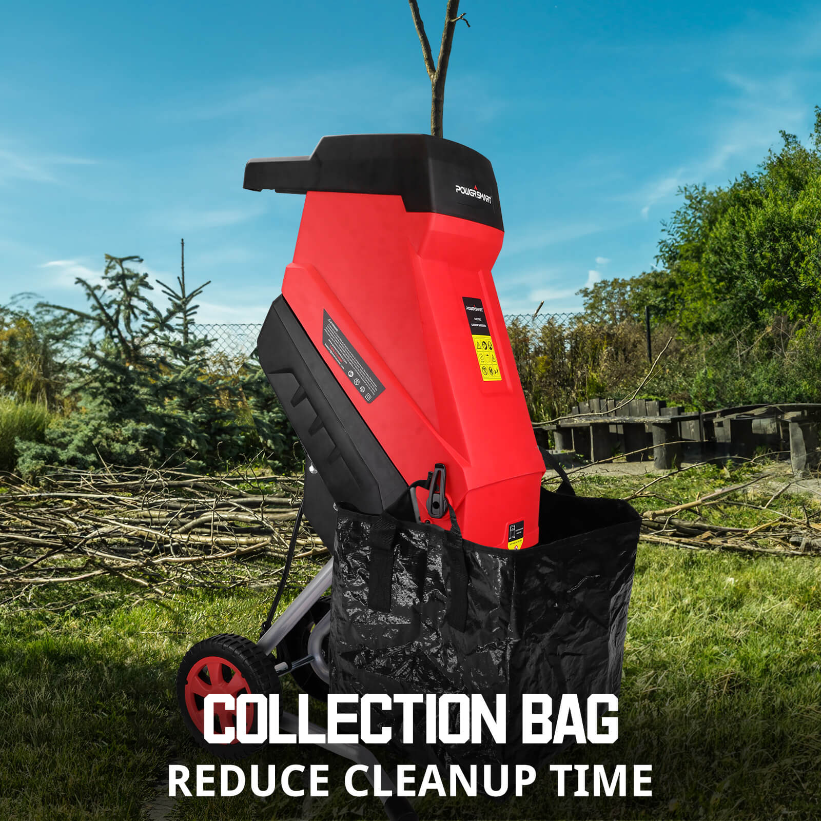 15Amp Electric Wood Chipper Leaf mulcher DB6610