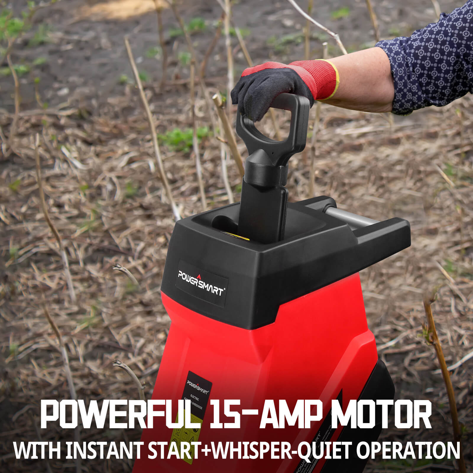 15Amp Electric Wood Chipper Leaf mulcher DB6610