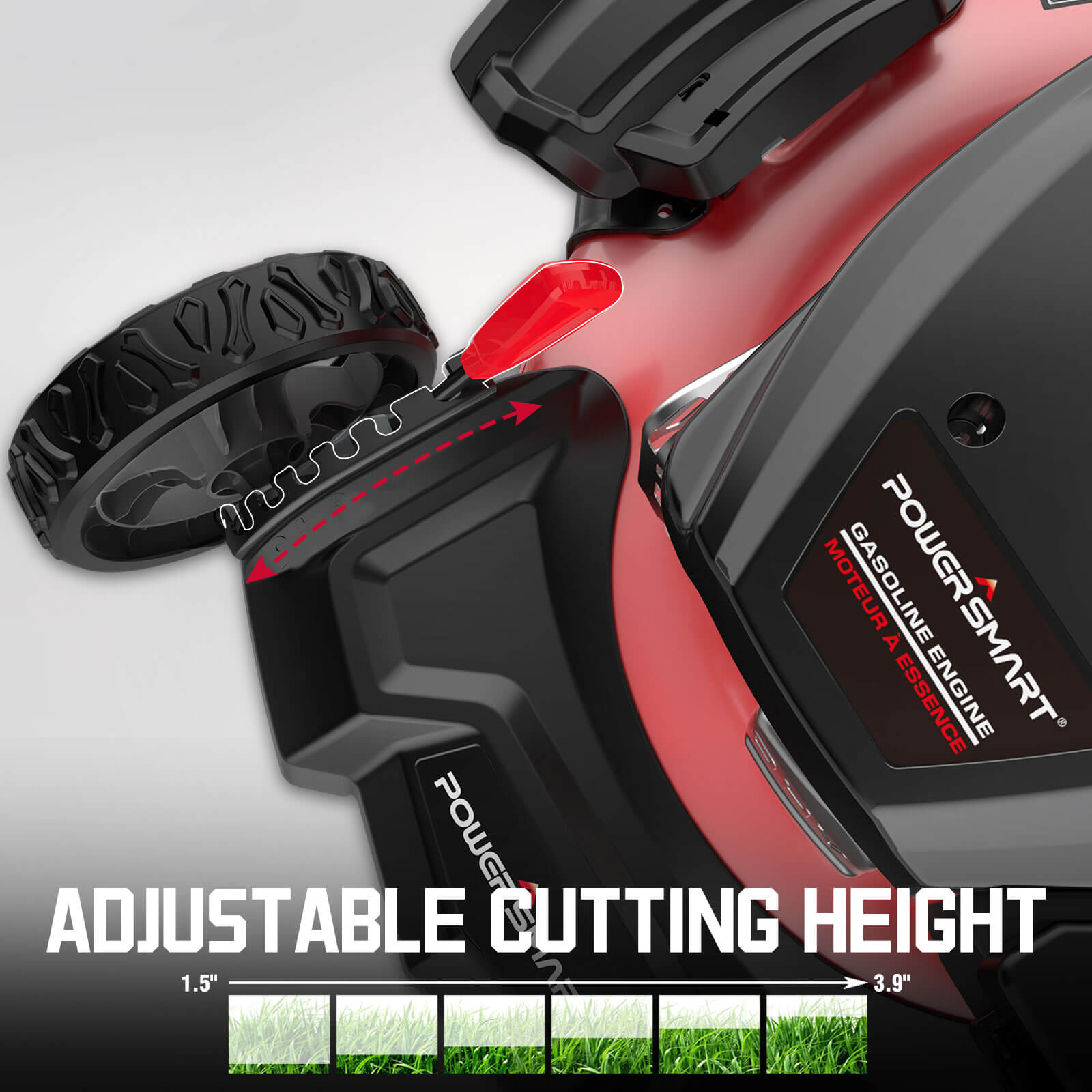 21 " 170cc Gas Self-Propelled Lawn Mower Red