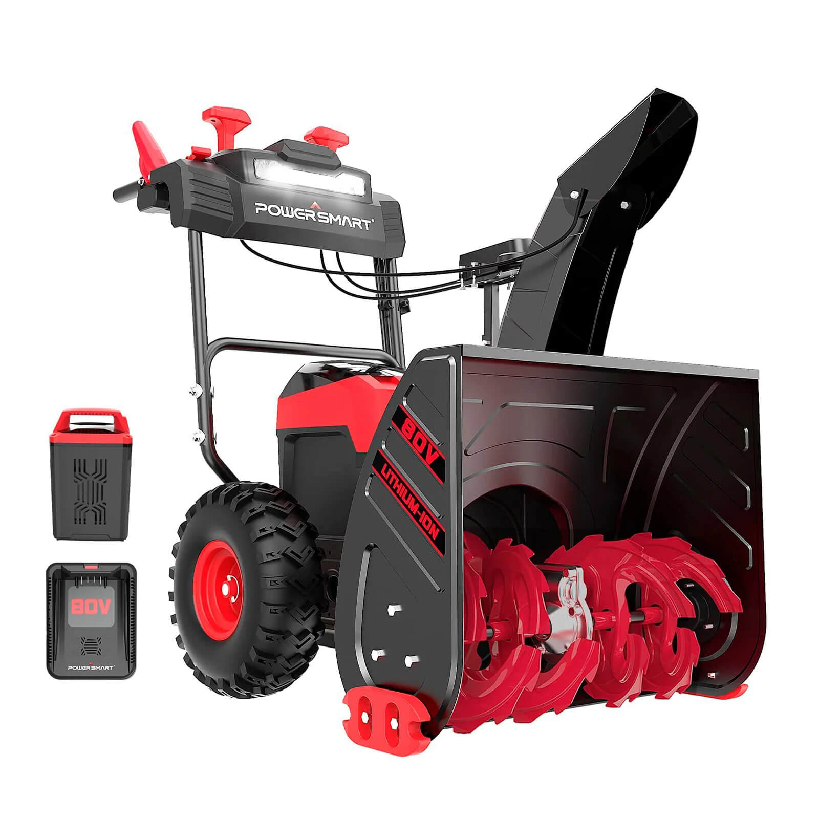 80V 24'' Two Stage Self-propelled Cordless Snow Blower HB2805A