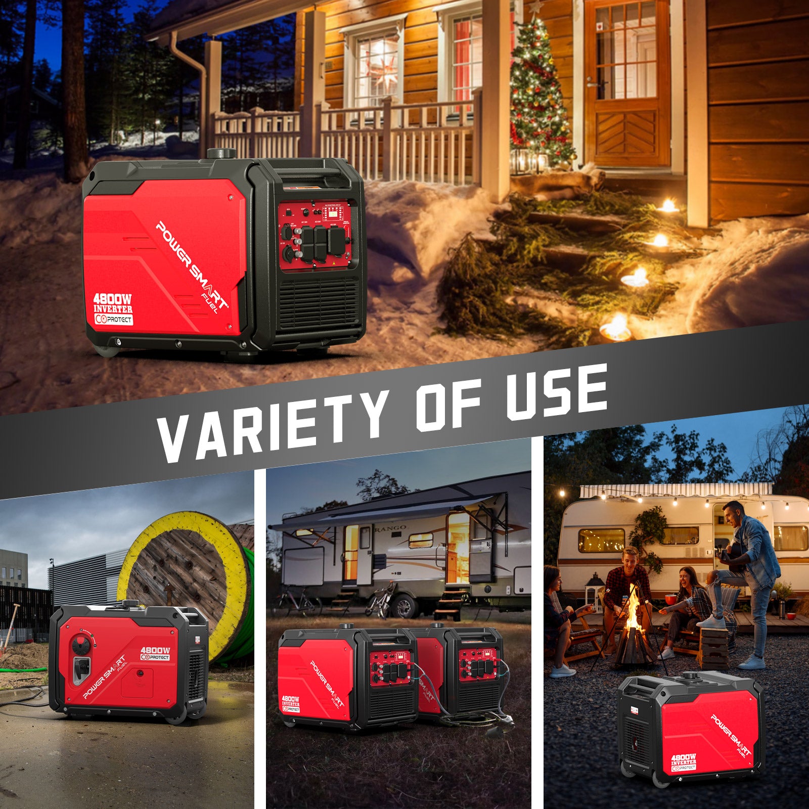 4800W Inverter Generator w/ CO Alert HB5046C-W