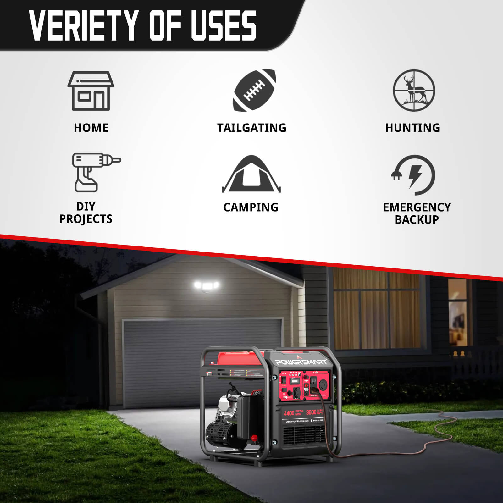 4400W Open Frame Gas Inverter Generator DL5040-M