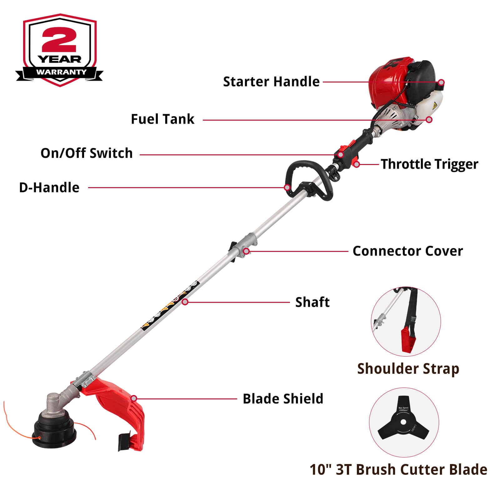 37.7cc 4 Stroke Gas String Trimmer PS4531
