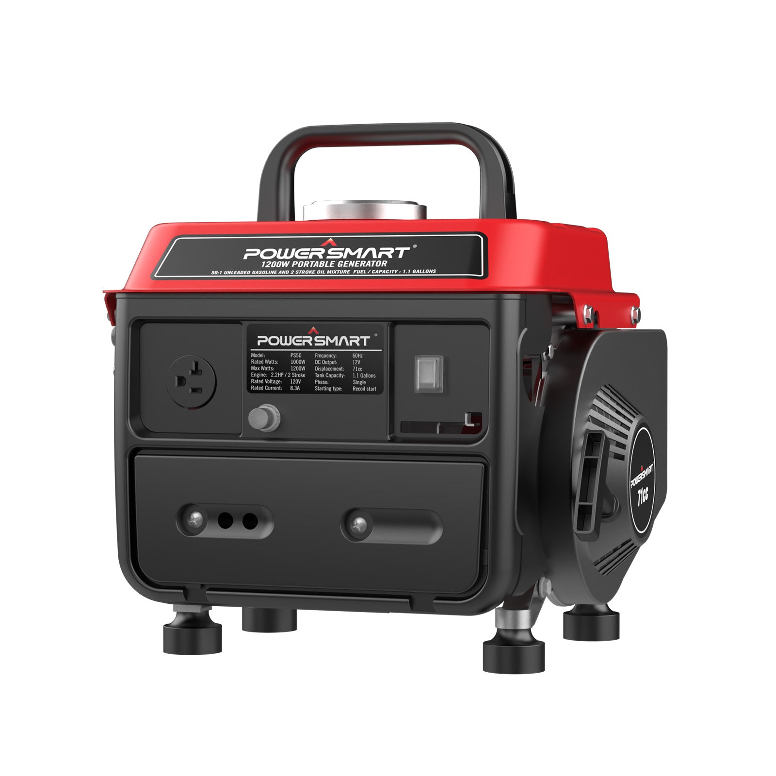 1200W 2 Stroke Portable Generator for Home Outdoor Use PS50A