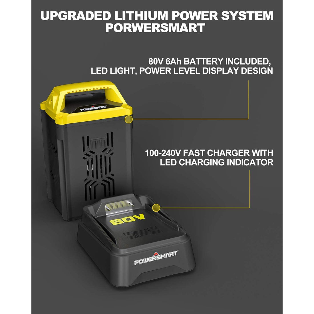 80V 6Ah LithiumIon Replacement Battery PowerSmart USA