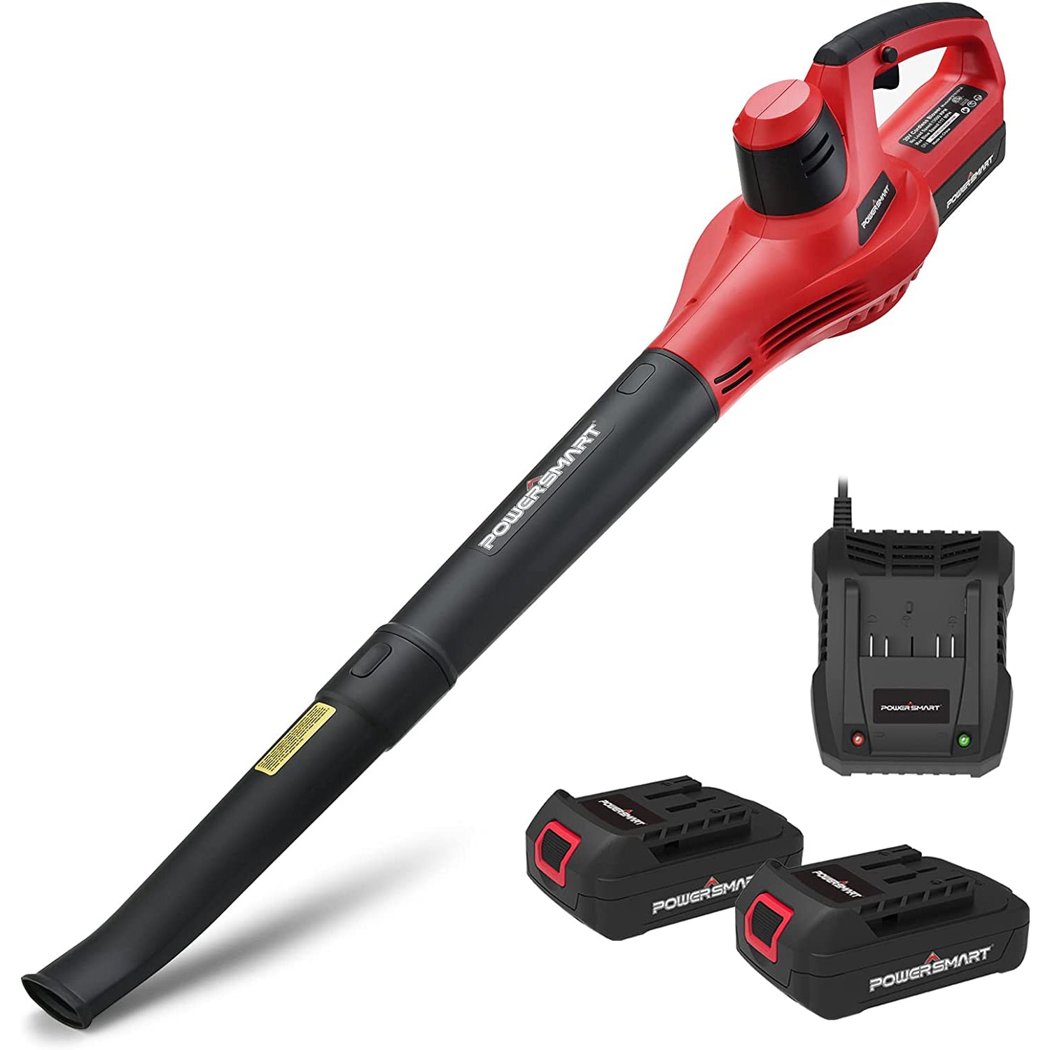 Powersmart Ps76101a-2b 20V Lithium-Ion Cordless Blower Two 1.5 Ah Batteries and Charger Included